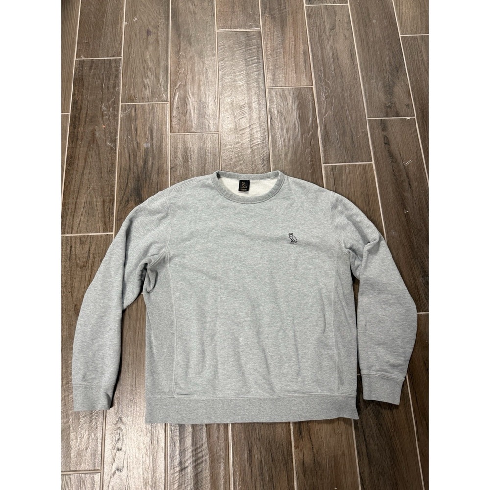OVO Octobers Very Own Sweatshirt Pullover Grey Logo Canada Men's XL